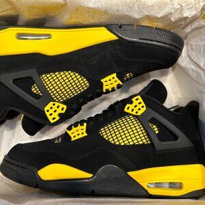 Thunder BlackYellow 4s Inspired Sneakers – Men’s Streetwear Shoes